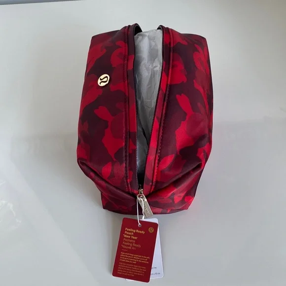 SOLD Lululemon New Year Feeling Ready Pouch Rabbit All Over Print Red Multi NWT - Picture 10 of 16